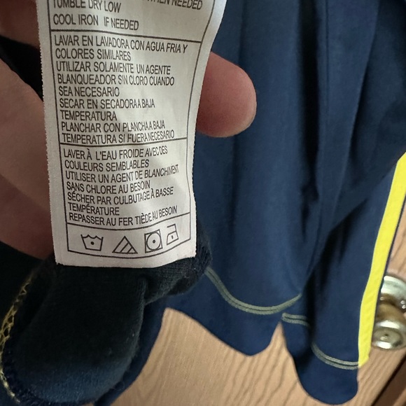 Michigan Wolverines Jacket Mens 2XL Blue Yellow Full Zip Track Foot Locker - Picture 6 of 6